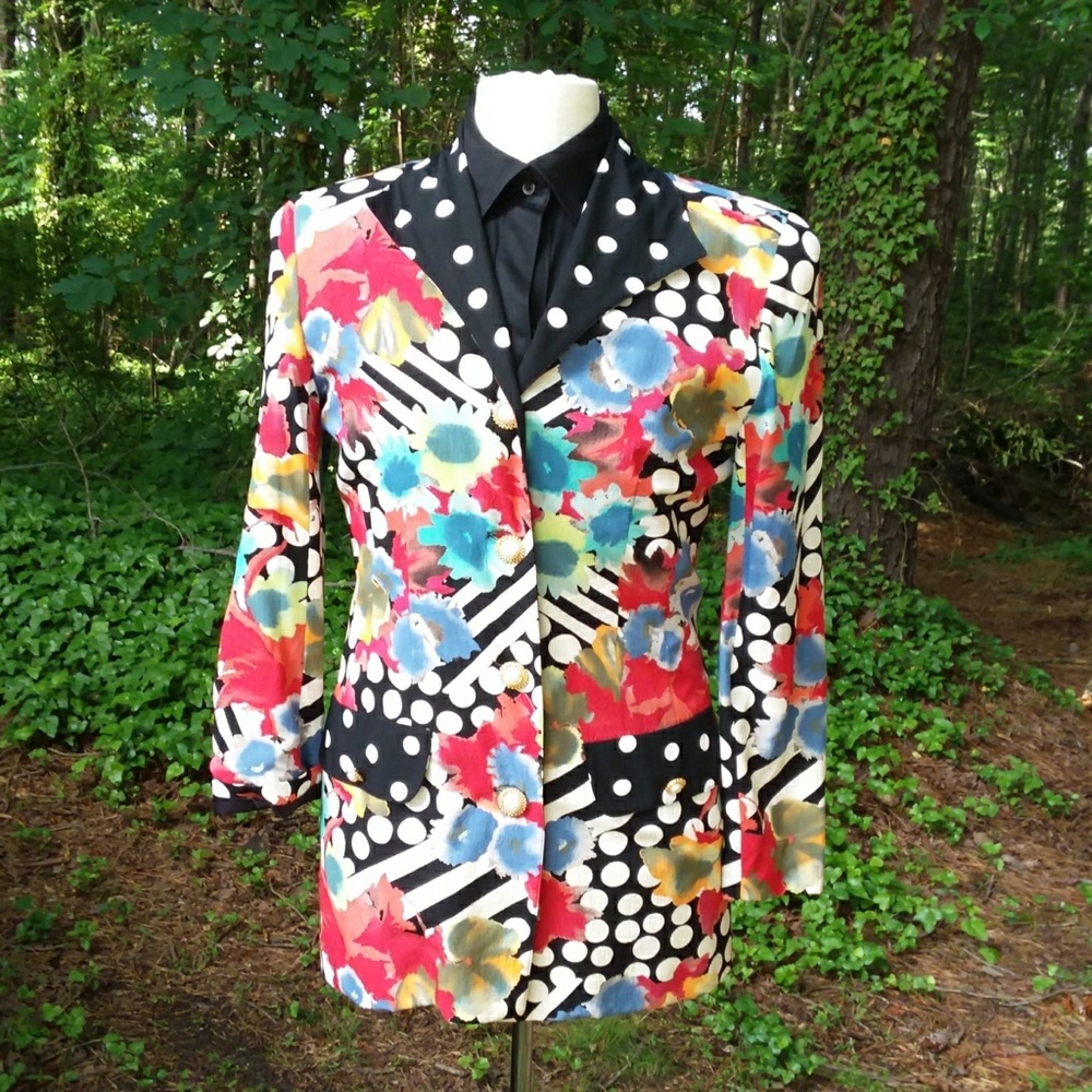Marsha Brader Blazer Jacket VTG Pearl Buttons